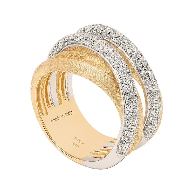 Women's rings fine-gold-5-Strand Diamond Stackable Ring