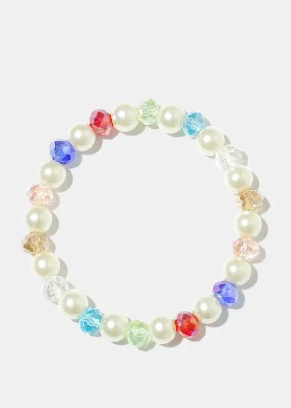 Women's bracelets fine-rose-Bead & Pearl Bracelet