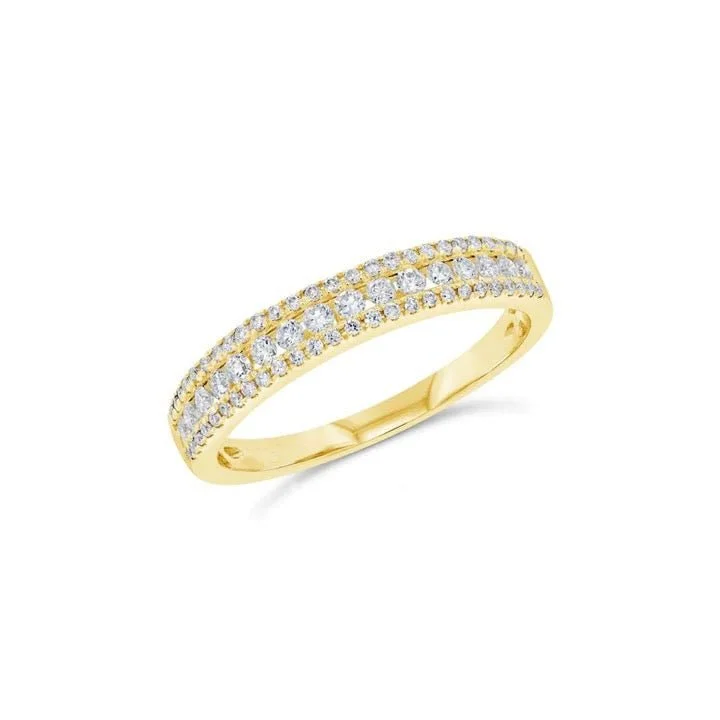 Women's rings fine-rose-band-Floating Diamond Band