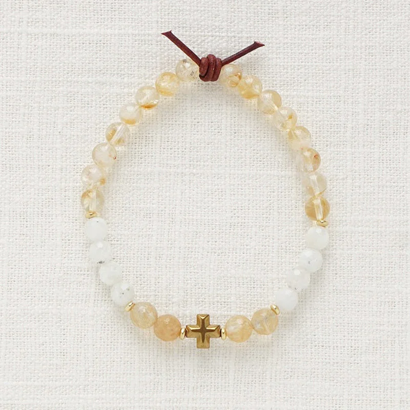 Women's bracelets refined-gold-Faith Over Fear Bracelet - Gold | A Mini Meaningful Bracelet