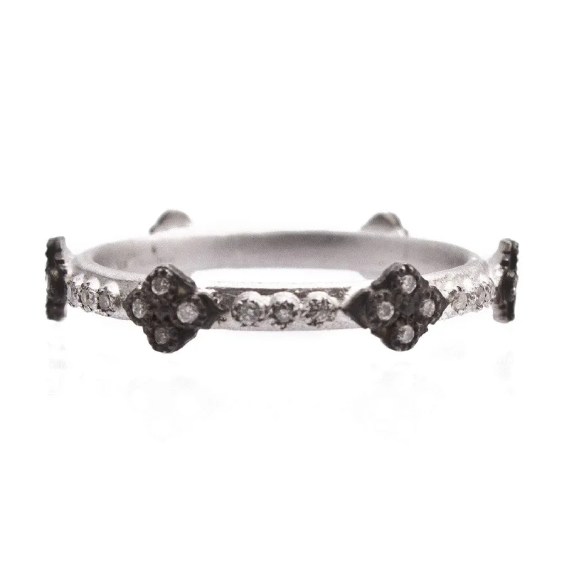 Women's rings enduring-chic-New World Crivelli Stackable Band with Champagne Diamonds