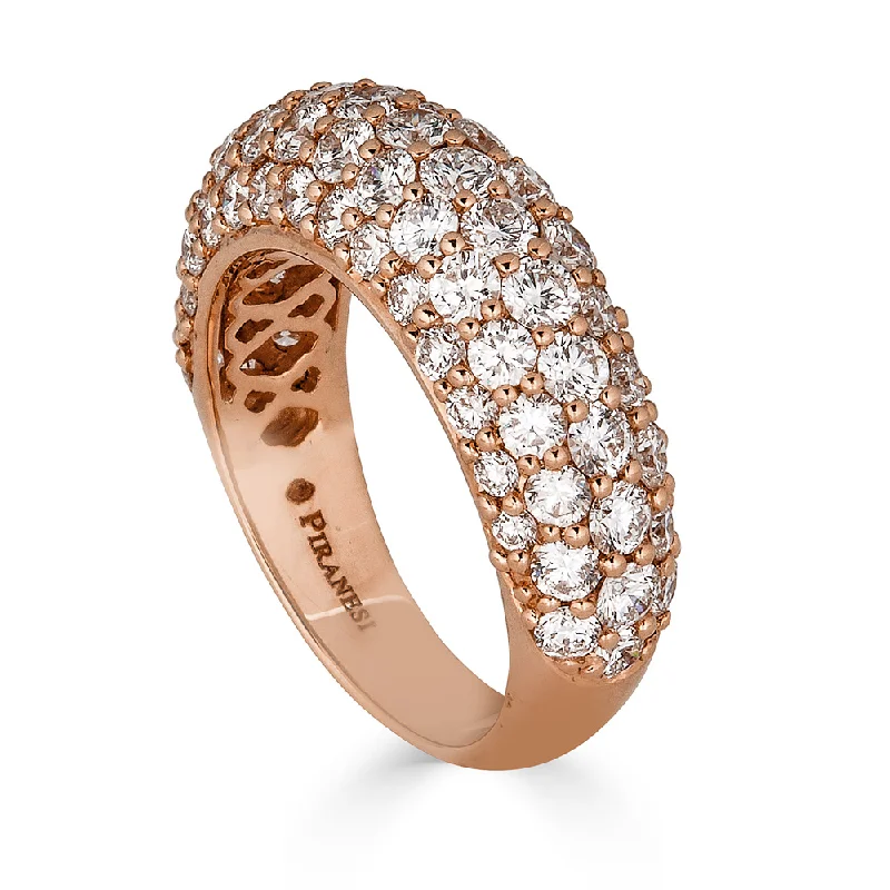 Women's rings topaz-Diamond Small Dome Ring