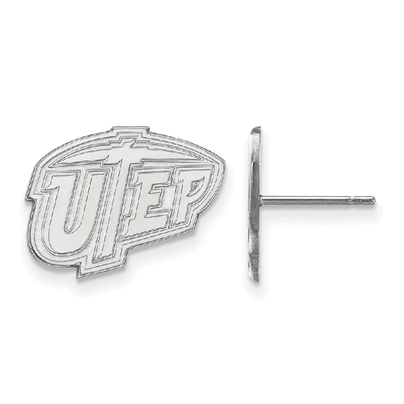 Women's earrings creative-chic-10k White Gold University of Texas El Paso Post Earrings