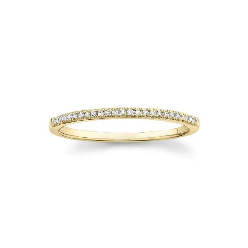 Women's rings contemporary-gem-Sample Sale Petite Diamond Halfway Band