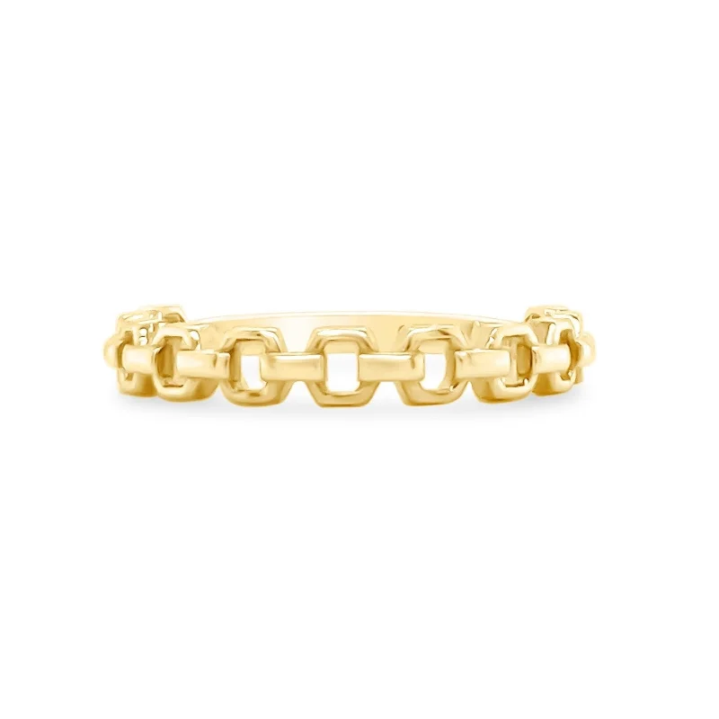 Women's rings gentle-glow-Mini Chain Link Band