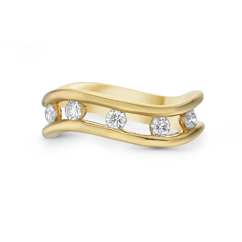 Women's rings soft-feminine-Floating Diamond Ring