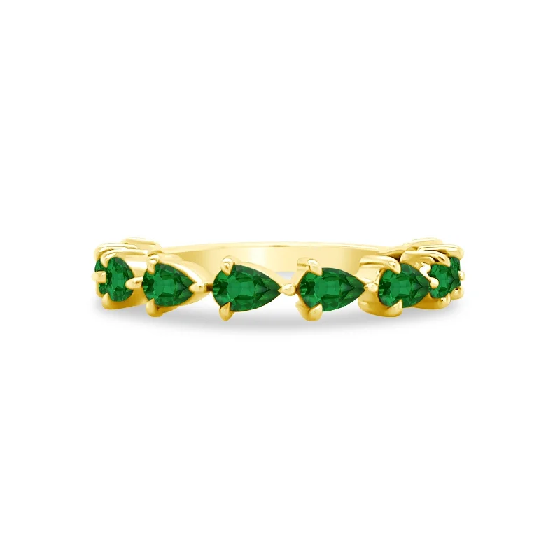 Women's rings gentle-design-Petite Tsavorite Chasing Pear