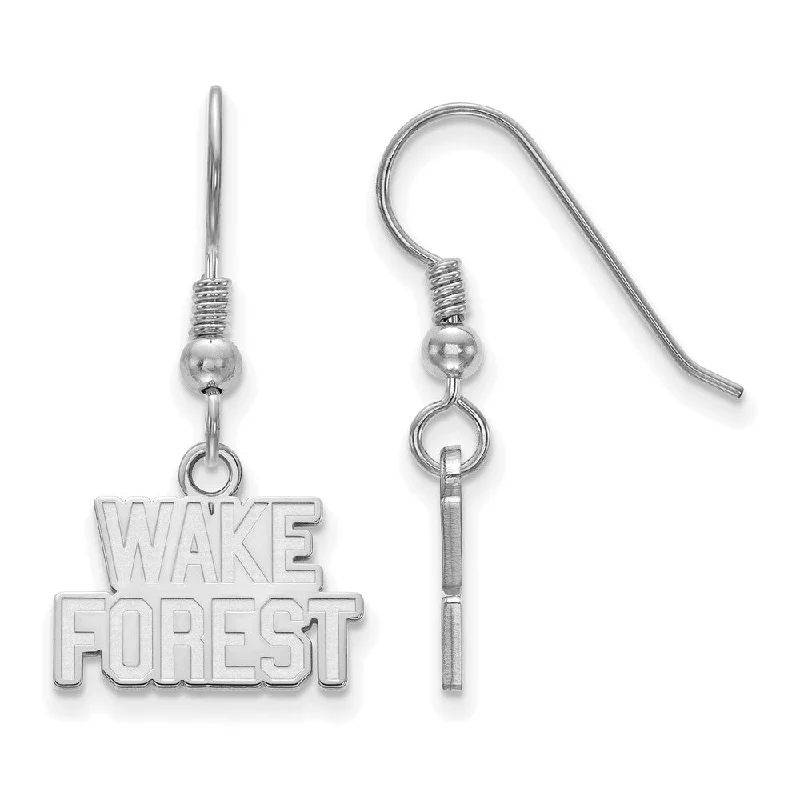 Women's earrings perfect-gift-Sterling Silver Wake Forest University XS (Tiny) Dangle Earrings