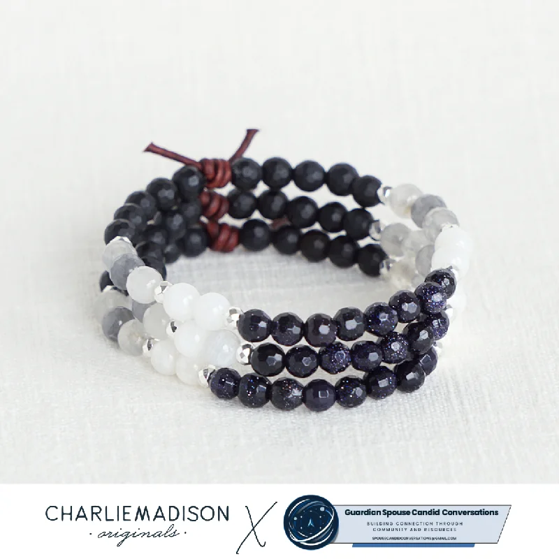 Women's bracelets contemporary-twist-In Our Orbit Mini Bracelet | A Space Force Guardian Spouse Collaboration