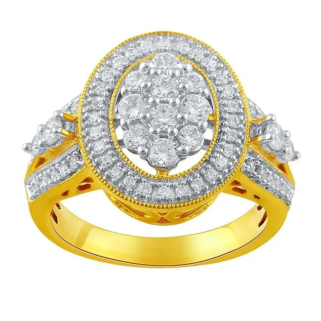 Women's engagement rings vintage-lux-1 CTW Diamond Engagement Ring in 10KT Yellow Gold