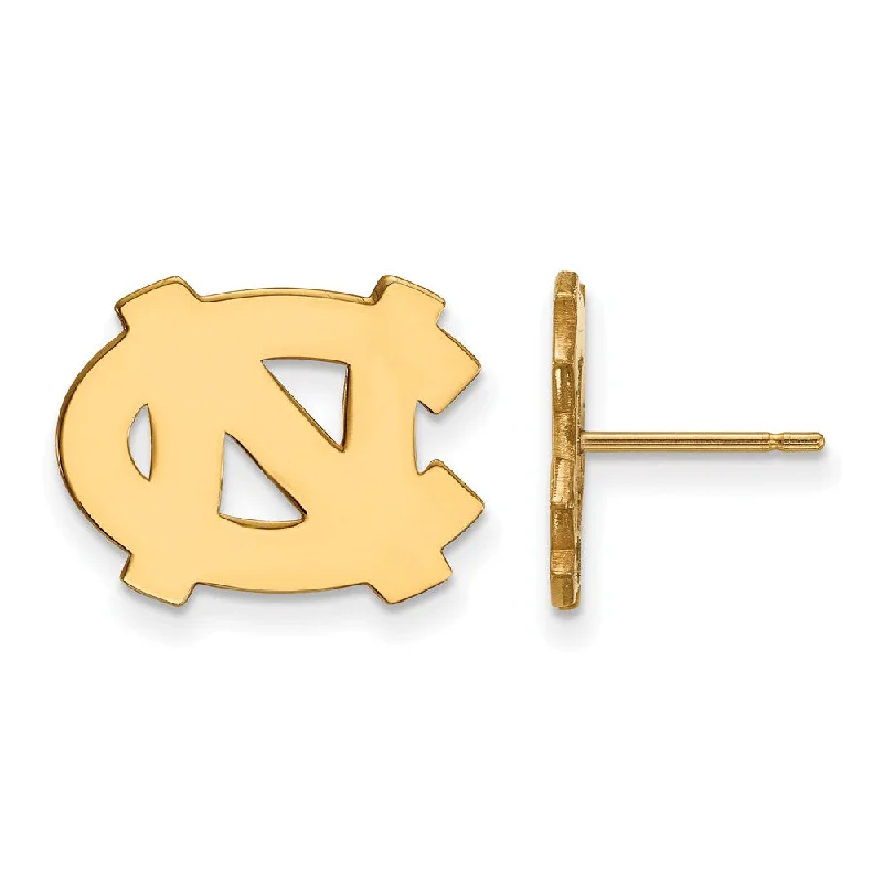 Women's earrings creative-chic-10k Yellow Gold U of North Carolina Small 'NC' Post Earrings