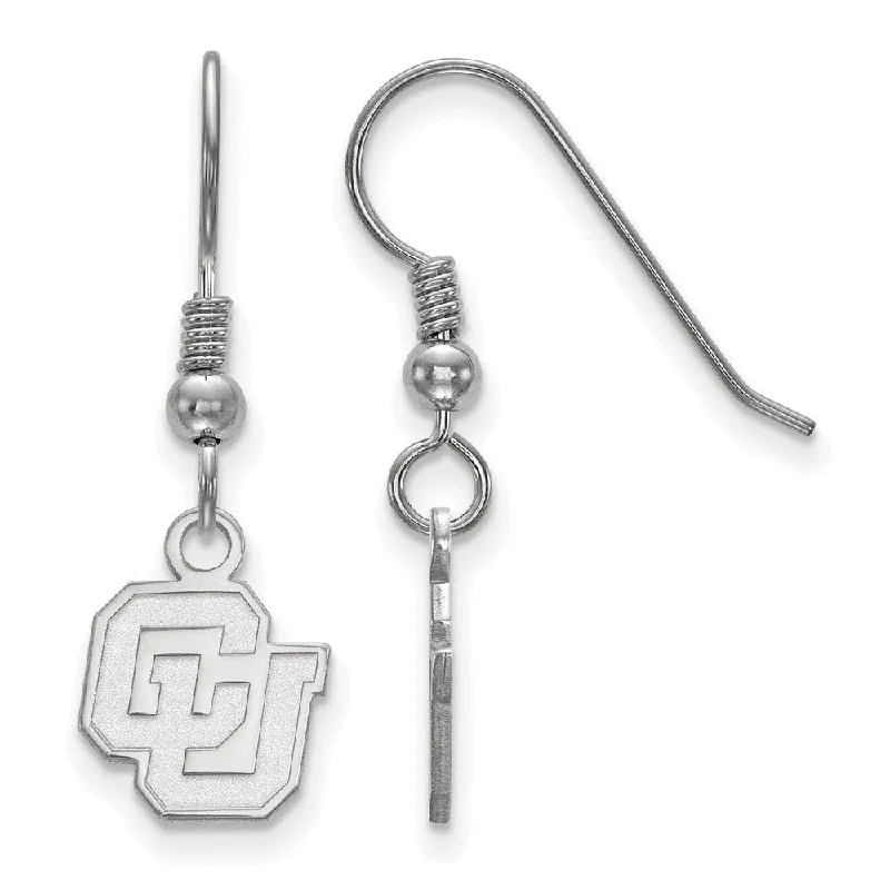 Women's earrings creative-drop-Sterling Silver University of Colorado XS (Tiny) Dangle Earrings