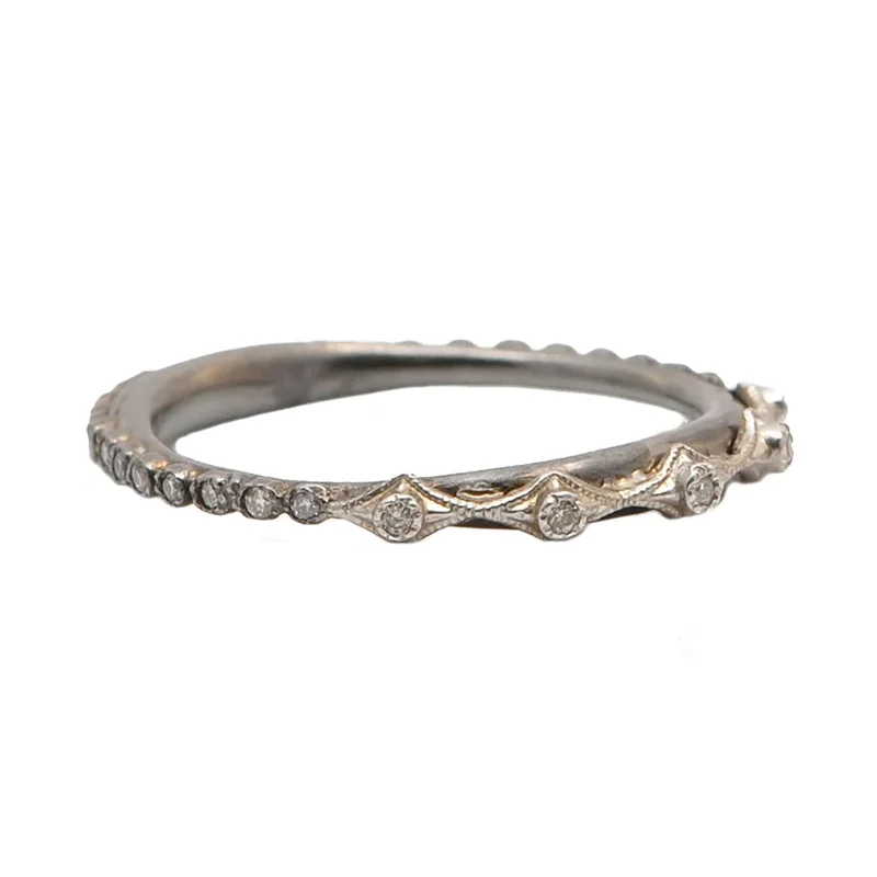 Women's rings fine-design-Cravelli Stack Band