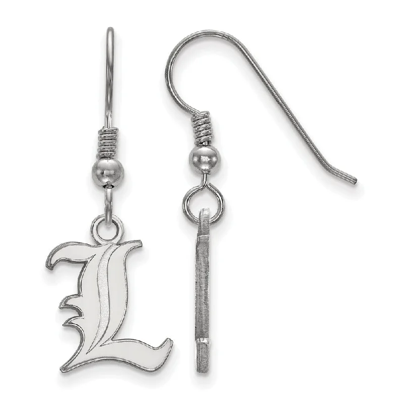 Women's earrings refined-Sterling Silver University of Louisville Small 'L' Dangle Earrings