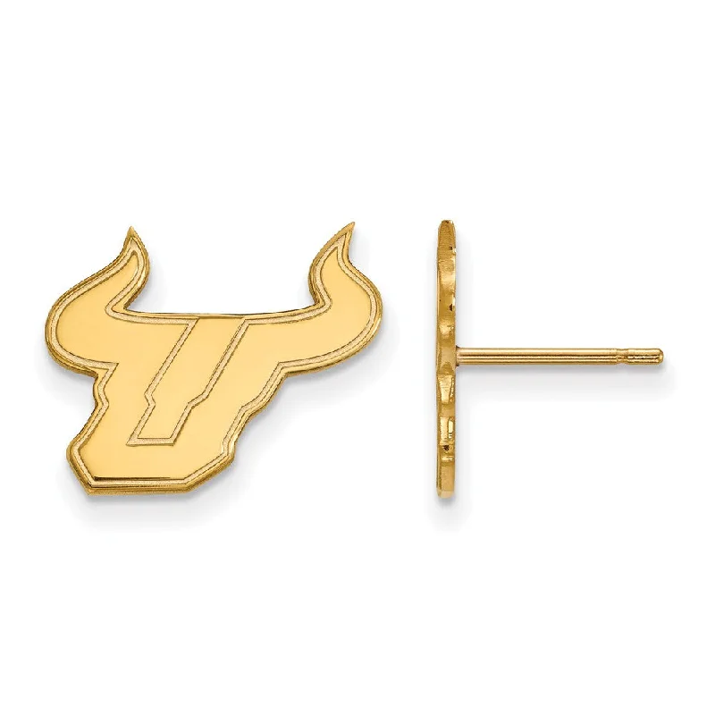 Women's earrings striking-stone-10k Yellow Gold Univ. of South Florida Small Post Earrings