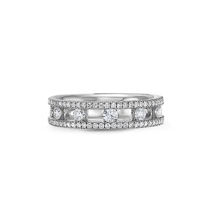 Women's rings sophisticated-Diamond Precious Pastel Band