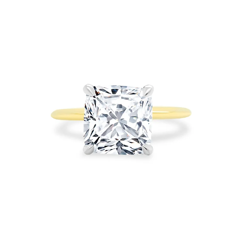 Women's rings love-gem-Cushion Cut Solitaire