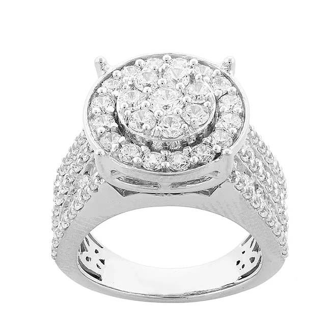 Women's engagement rings timeless-stone-Red Hot Deal  3 CTW Diamond Engagement Ring in 10KT White Gold