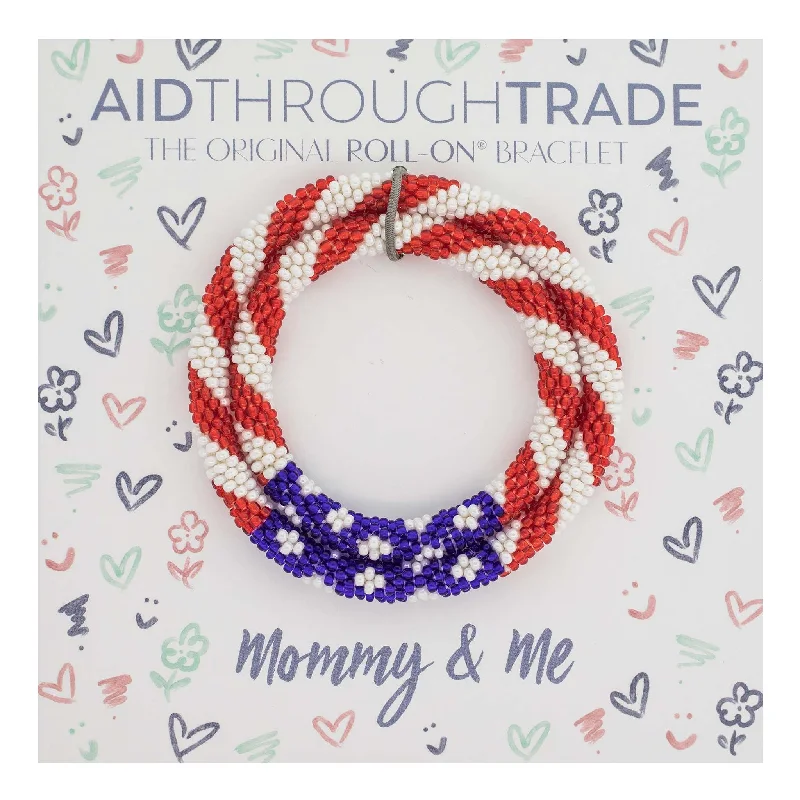 Women's bracelets enduring-style-Mommy & Me Roll-On® Bracelets <br> Stars & Stripes