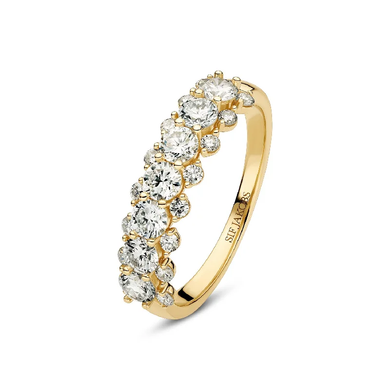 Women's rings radiant-stone-Ring Fior - with lab-grown diamonds