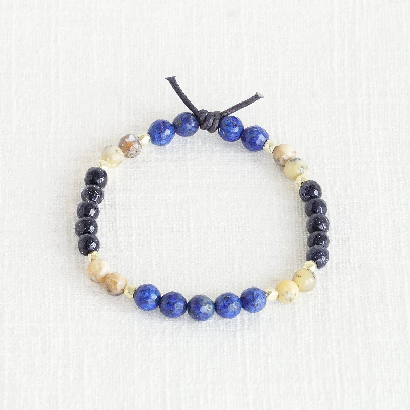 Women's bracelets slim-profile-Military Family Mini Bracelet - Blue | Military Tribute Bracelet