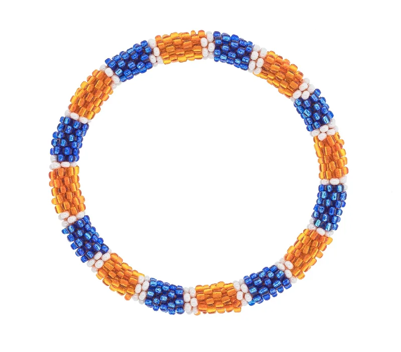 Women's bracelets creative-gem-Game Day Roll-On® Bracelet <br> Blue & Orange