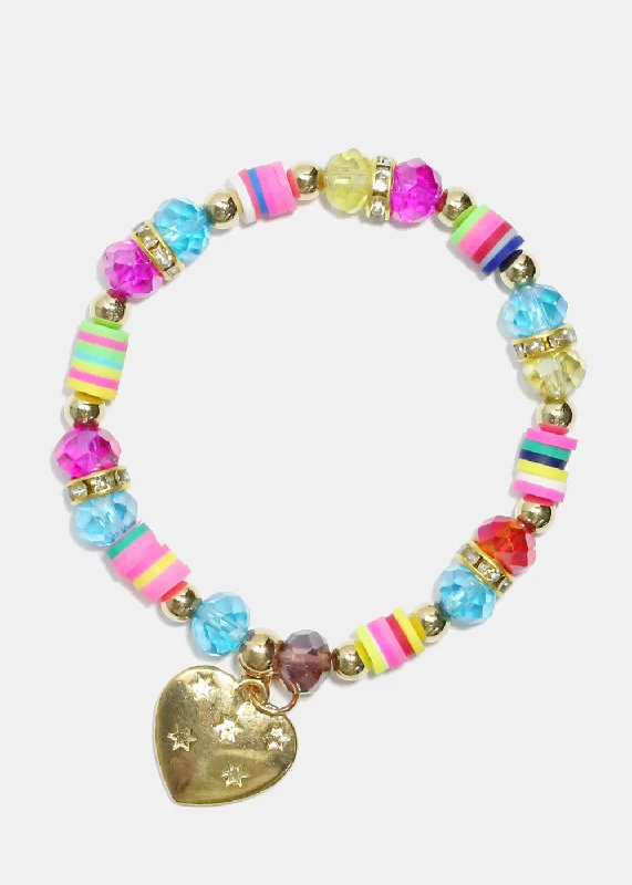 Women's bracelets love-gem-Colorful Beaded Festival Charm Bracelet