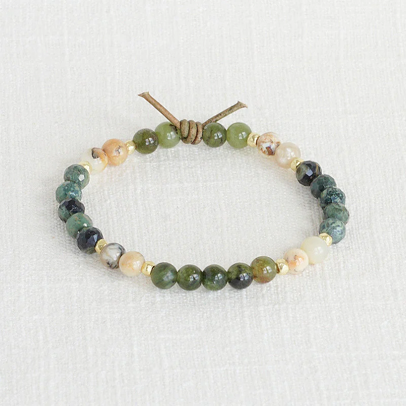 Women's bracelets striking-elegance-Military Family Mini Bracelet - Green | Military Tribute Bracelet