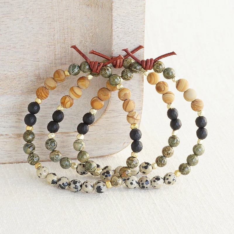 Women's bracelets contemporary-gem-Honor Mini Bracelet - Green | A Military Tribute Bracelet