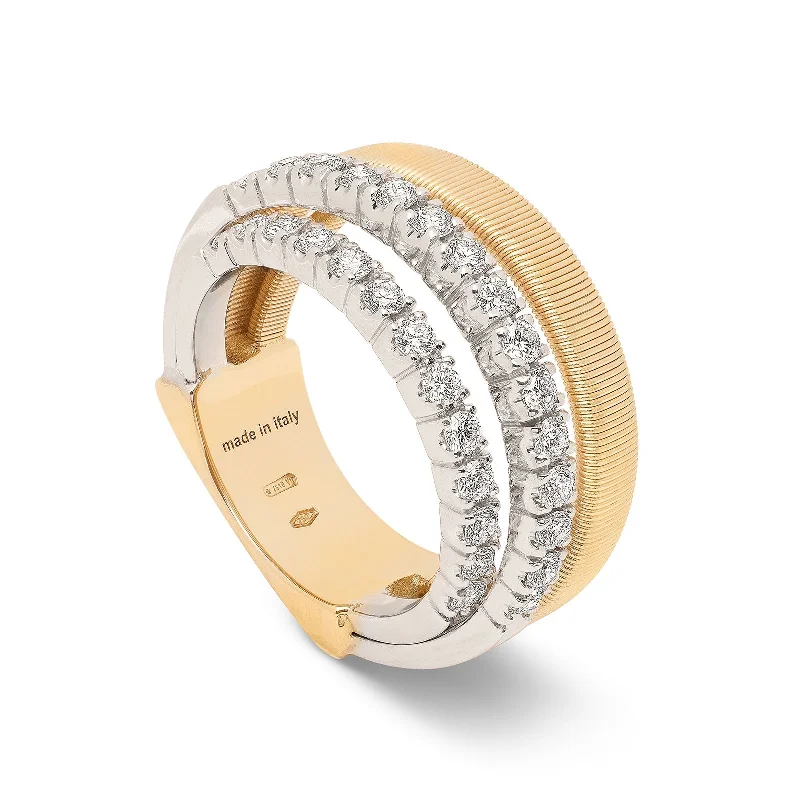 Women's rings fine-design-Masai 4-Strand Coil Ring with Diamonds