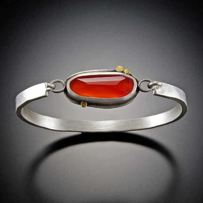 Women's bracelets garnet-Carnelian Tension Cuff Bracelet