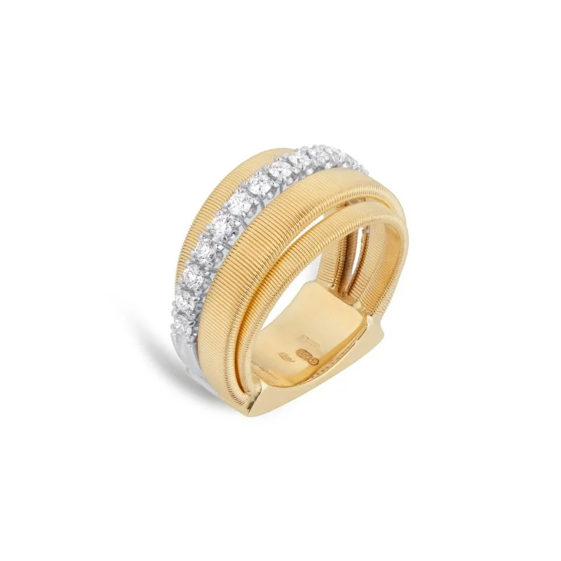 Women's rings fine-rose-band-18k Yellow Gold Masai Collection Diamond Ring