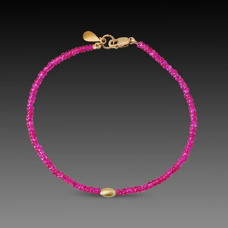 Women's bracelets holiday-gem-Ruby and Gold Bracelet