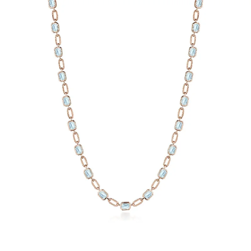 Women's necklaces evening-ready-TACORI Allure | Sky Blue Topaz Link Necklace FN825EC55x4BT16PK