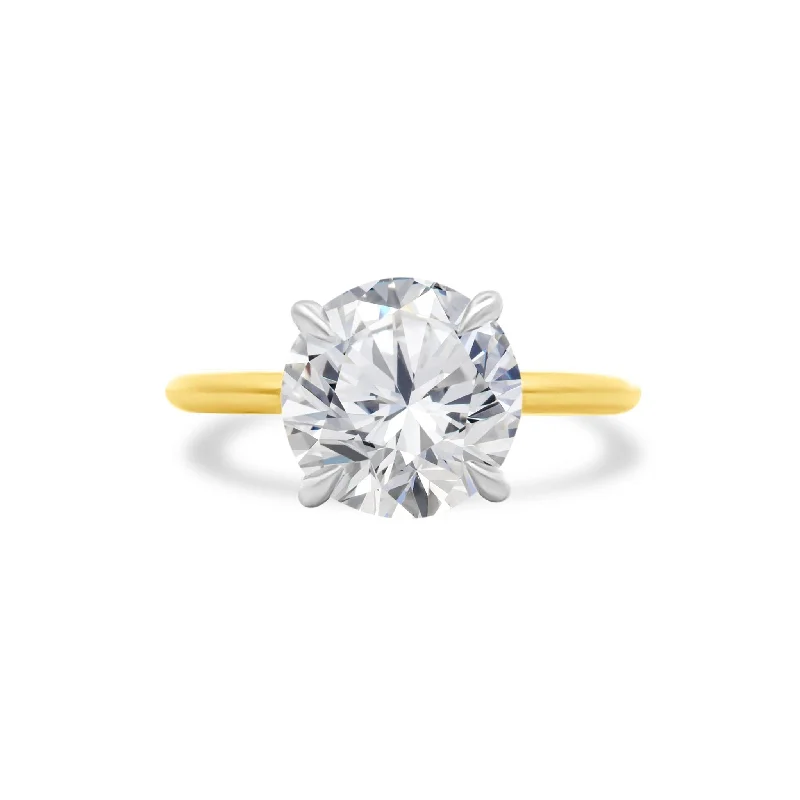 Women's rings creative-band-3.10ct Round Diamond Solitaire