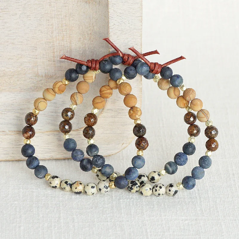 Women's bracelets refined-gold-Honor Mini Bracelet - Blue | A Military Tribute Bracelet