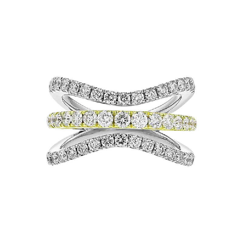 Women's rings slim-profile-Diamond Precious Pastel Ring