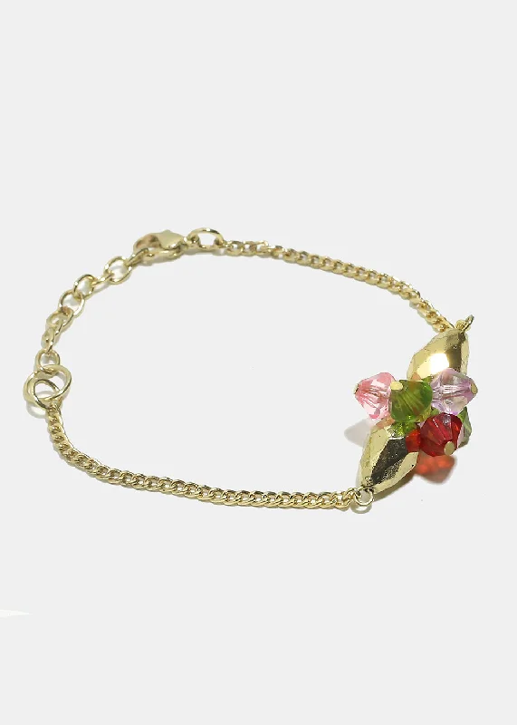 Women's bracelets fine-silver-Christmas Gold Bracelet