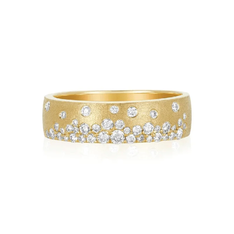 Women's rings artisan-band-Diamond Mardi Gras Ring