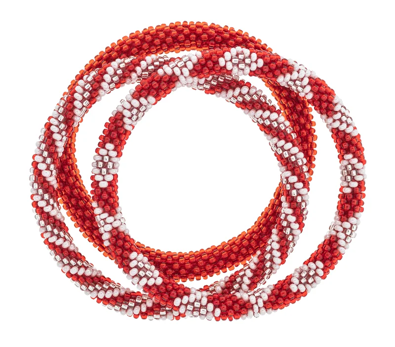 Women's bracelets striking-elegance-Game Day Roll-On® Bracelets <br> Red & White