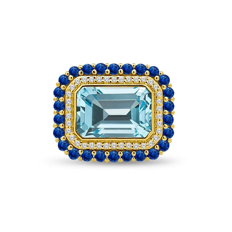 Women's rings aquamarine-The Nicole Gemstone Ring