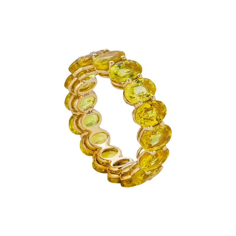 Women's rings soft-feminine-Yellow Sapphire Eternity Band