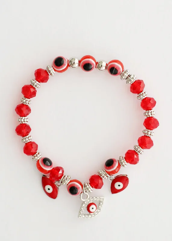 Women's bracelets striking-stone-Red Evil Eye Bracelet