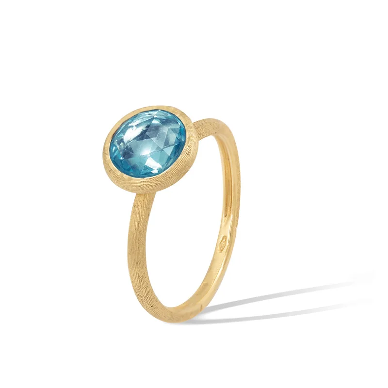 Women's rings refined-gold-Jaipur Color Blue Topaz Ring