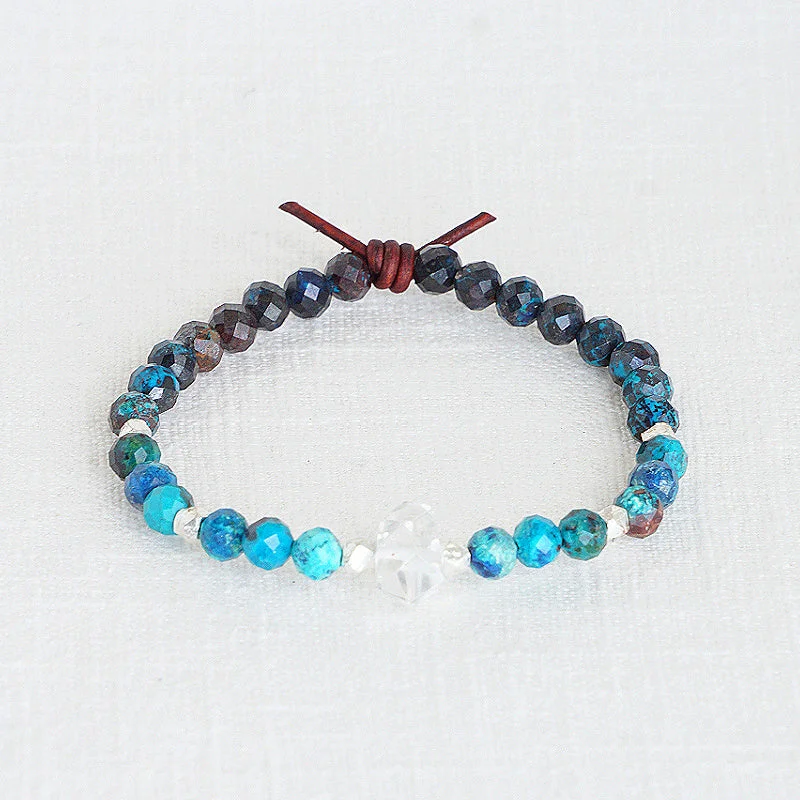 Women's bracelets love-inspired-Soul Sister Mini Bracelet - Azurite | Gemstone Friendship Bracelet