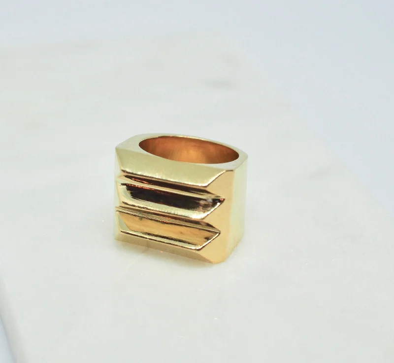 Women's rings striking-metal-SASHA STACKED Ring