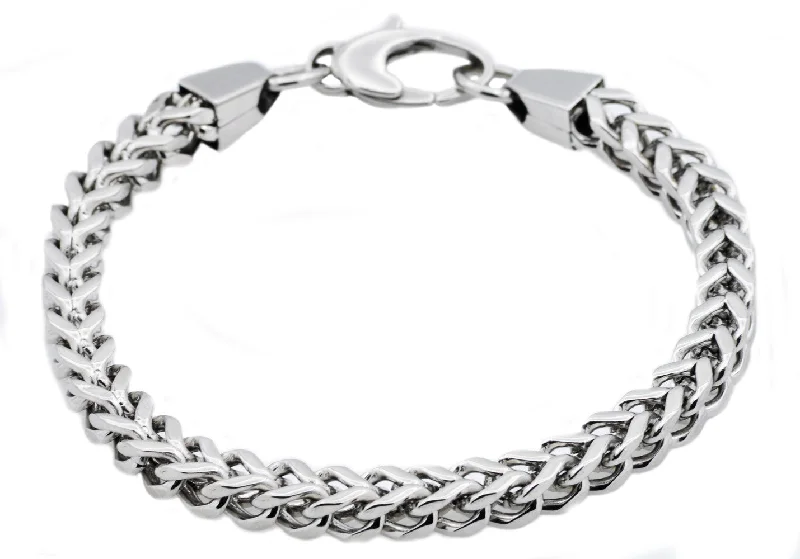 Women's bracelets striking-design-Mens Stainless Steel Franco Link Chain Bracelet